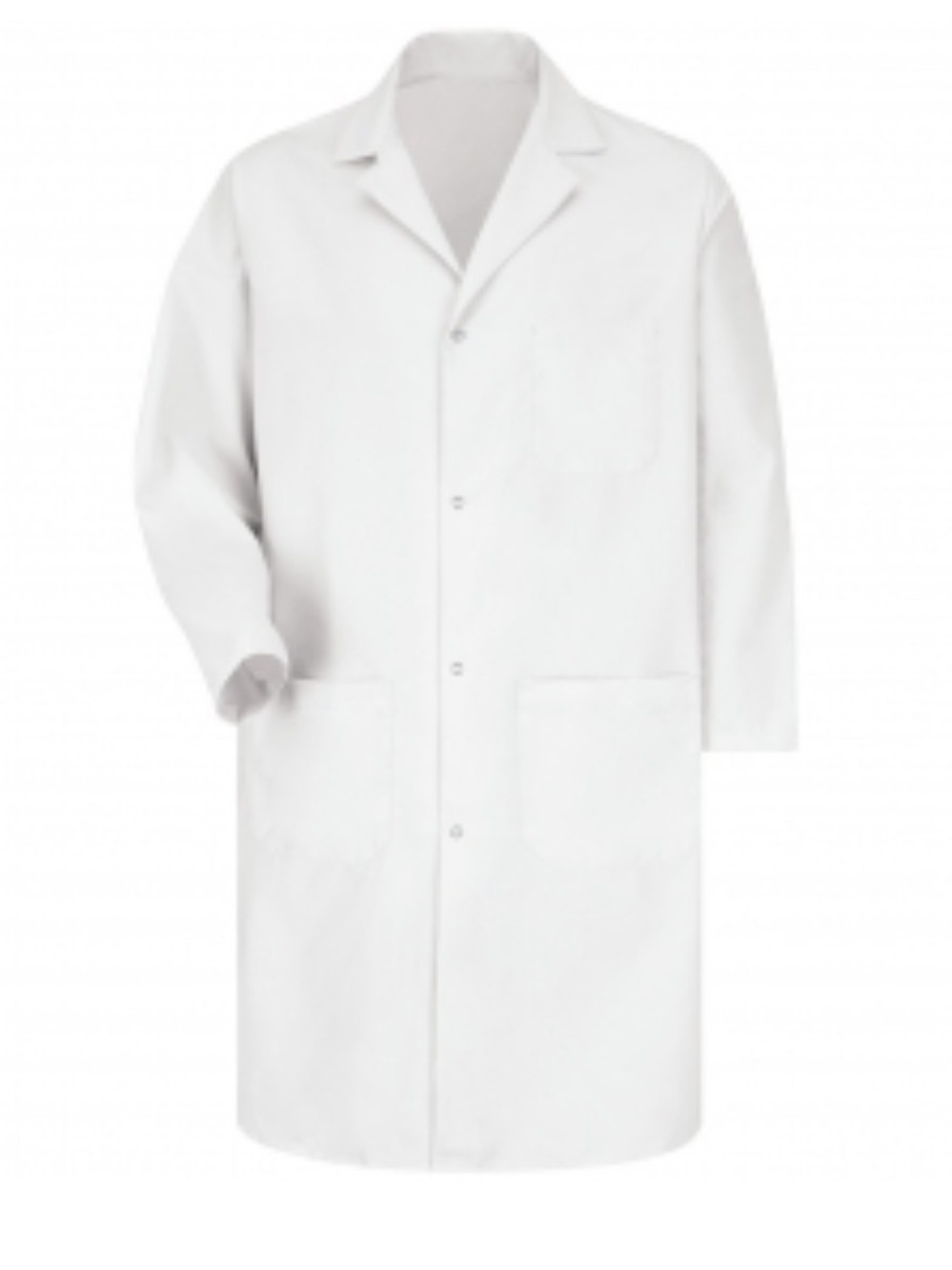 NEW Red Kap Men's Four Snap Front Lab Coat - White size: 3XL